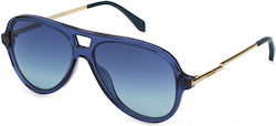 Zadig & Voltaire Sunglasses Blue with Mixed Frame & Blue Lens