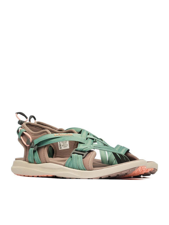 Women's Flat Sandals Sporty in Green Color