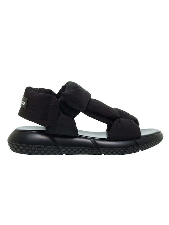 Elena Iachi Damen Flache Sandalen in Schwarz Farbe