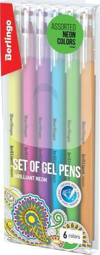Berlingo Neon Gel Pens 6 Pcs 0,8 Mm Neon