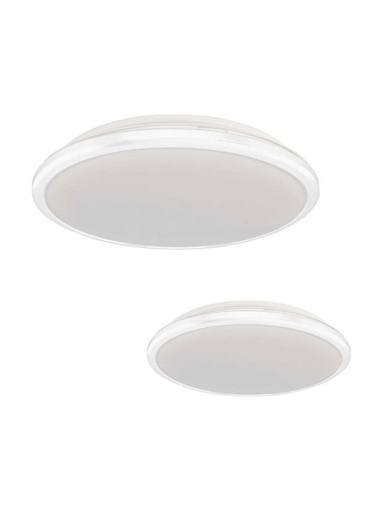 Milagro Μεταλλική Πλαφονιέρα Οροφής με Ενσωματωμένο LED σε Λευκό χρώμα