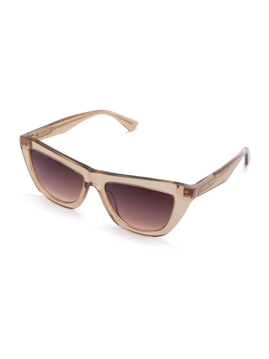 Isabel Bernard Women's Sunglasses with Beige Plastic Frame and Brown Gradient Lens IB400006-02-14
