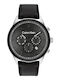 Calvin Klein Infinite Ανδρικό Ρολόι 44mm Μπαταρίας με Μαύρο Δερμάτινο Λουράκι