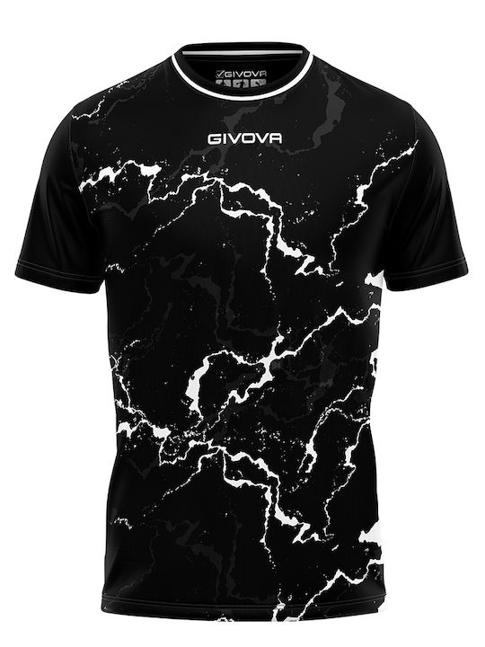 Givova Bărbați T-shirt Sportiv cu Mânecă Scurtă Negru