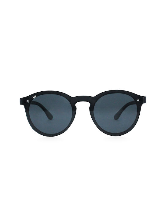 OJO Sunglasses Auga Unisex Γυαλιά Ηλίου με Μαύρο Κοκκάλινο Σκελετό και Μαύρο Polarized Φακό