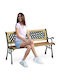 Bench Outdoor Metal Gray 124x74x43cm