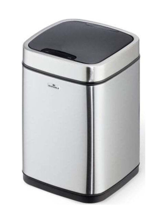 Durable Κάδος Απορριμμάτων Μεταλλικός Ασημί 6lt