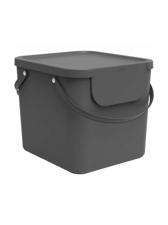 Rotho Babydesign Albula Waste Bin Waste Plastic Gray 40x34x35.8cm 1pcs