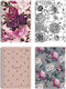 Spiralblock Interdruk Blumen 4 Fächer 17x25 240 Seiten Verschiedene Designs