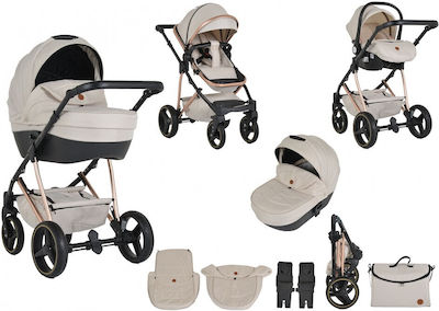 Moni Adjustable 3 in 1 Baby Stroller Suitable for Newborn Beige