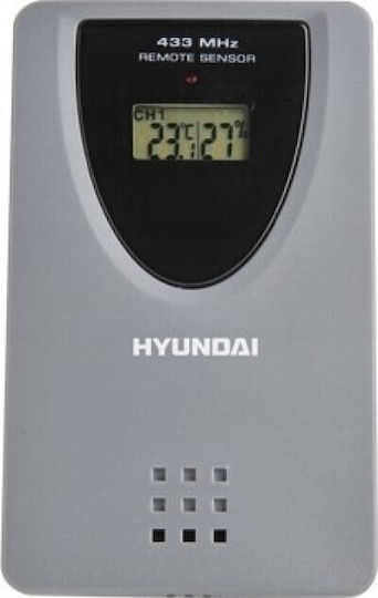 Hyundai WSSENZOR77TH Ασύρματος Μετεωρολογικός Σταθμός Ψηφιακός Επιτραπέζιος Γκρι