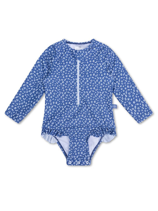 Swim Essentials Kids Swimwear Long Sleeve Swimsuit Blue Leopard