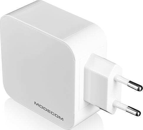 Modecom Ladegerät ohne Kabel mit 4 USB-A Anschlüsse Weißs (ZT-MC-4U-01)
