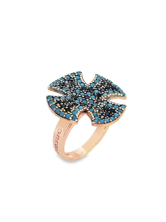 Ring Silver 925 Zircon Turquoise Rn09456