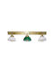 DITS Lighting Glass Triple Spot with Socket E27 in Bronze Color