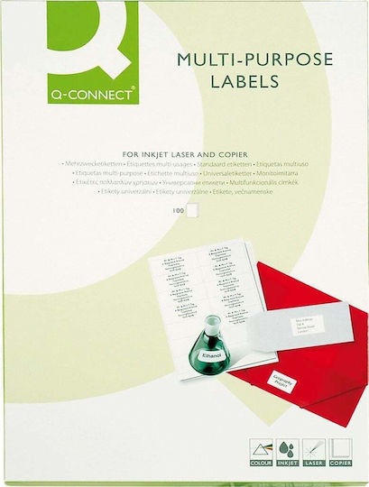 Q-Connect Self-Adhesive Rectangular A4 Labels 105x42.3mm