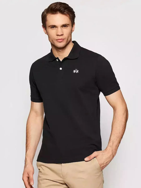 La Martina Herren Shirt Polo Schwarz