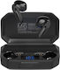 Kruger & Matz M6 Earbud Bluetooth Handsfree Ακουστικά με Θήκη Φόρτισης Μαύρα
