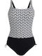One-piece Swimsuit Cup D Anita 6246 Padua Black and White