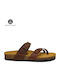 Bombay Leather Women's Flat Sandals Anatomic Roble