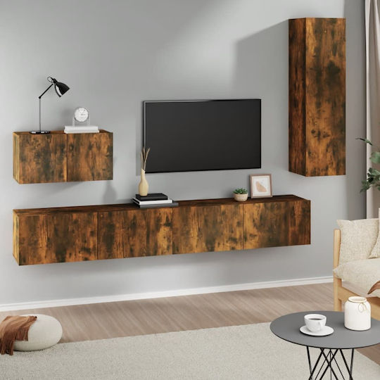 Living Room TV Unit Smoky Oak L30.5xW30xH110cm