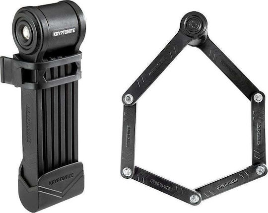 Kryptonite Lacăt Bicicletă Pliabil cu cheie Negru