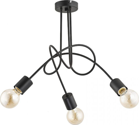 Alfa Висящо Осветително Тяло Черно LED 48x48см
