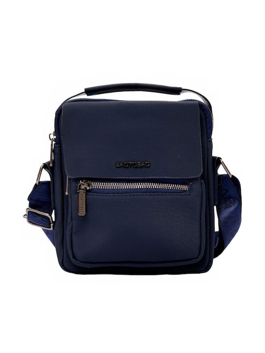 Bag to Bag Shoulder / Crossbody Bag Χιαστί with Zipper Blue