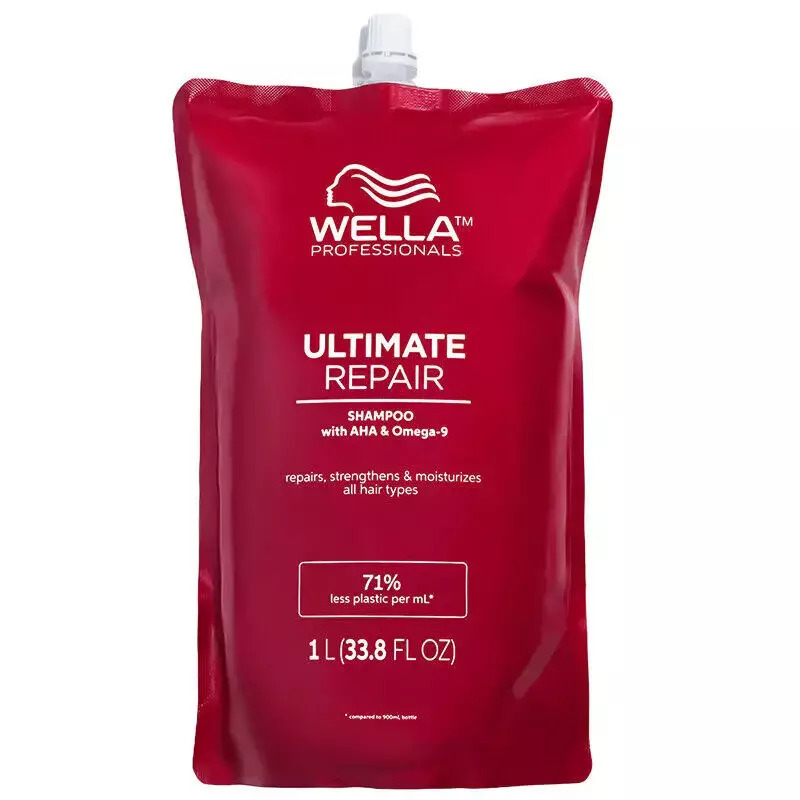 Wella Ultimate Repair Pouch Σαμπουάν Αναδόμησης/Θρέψης & Ενυδάτωσης για Ταλαιπωρημένα Μαλλιά 1000ml