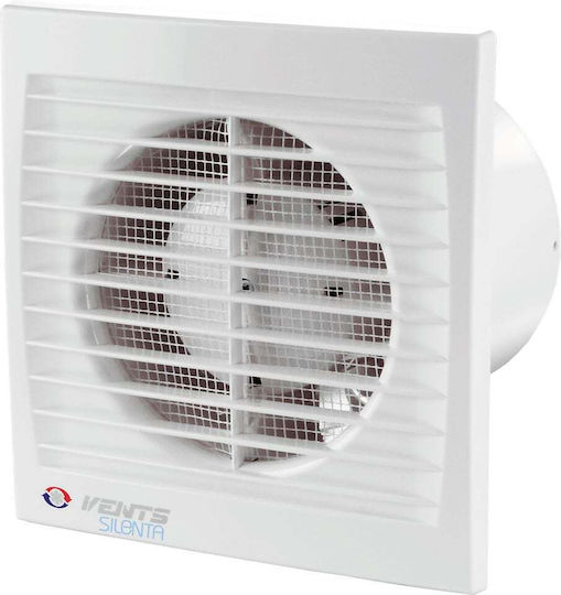 Vents Επιτοίχιος Εξαεριστήρας Μπάνιου 150mm Λευκός