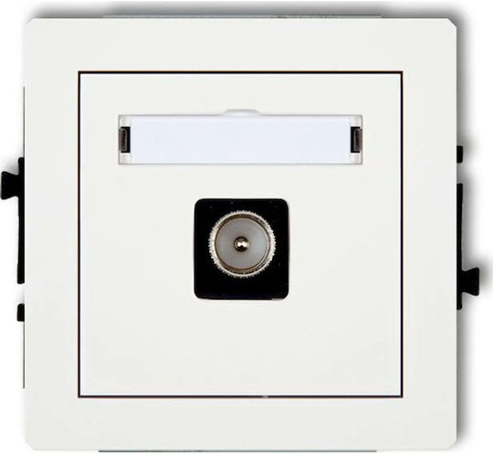 Karlik TV Antenna Socket in White color DGTV-1