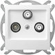 Ospel TV Antenna Socket in White color GPA-G2S m 00
