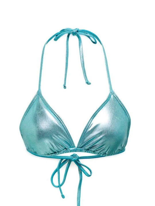 Only Triangle Bikini Top Light Blue