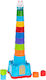 Educational Game Children Zola Pebble Multicolored Pyramid Different Sizes Plastic 14 Pcs