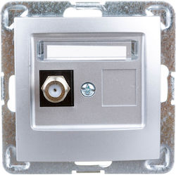 Ospel TV Antenna Socket in Silver color GPA-1YF...