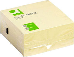Q-connect Q-connect Cub adeziv 76x76mm 400 de carduri galbene