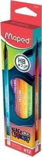 Maped Pencil Eraser Energy Hb 12pcs Maped