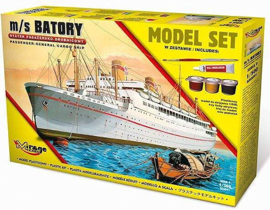 Mirage Modeling Figure Ship White in Scale 1:500 with Glue and Paints