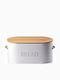 Cookini Metallic Bread Box White 37.5cm