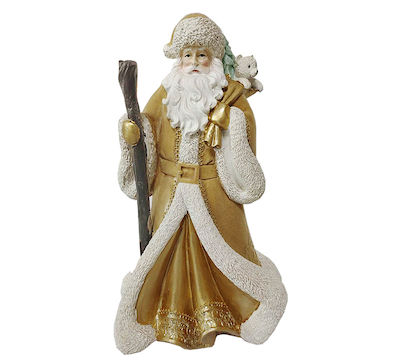 Santa Holding Stick Flocked 30.5cm