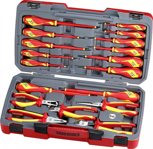 Teng Tools Set de clești Înclinate Pistoale de crimpat Lungime 150mm 18buc