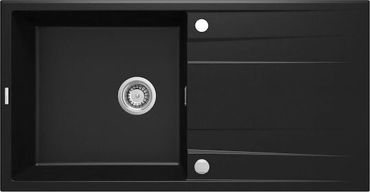 Deante Drop-In Küchenspüle aus Flüssigem Granit M100xP52cm Schwarz