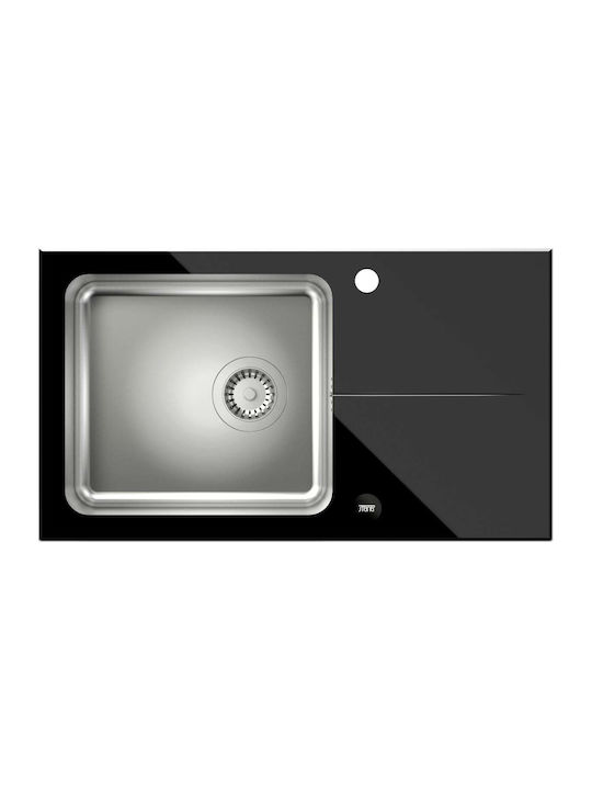 Steiner Ένθετος Νεροχύτης Δεξιός Inox με Μπαταρία Μ35xΠ35cm Γκρι