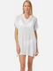Short Sleeve Dress V Neckline & Buttons 52181-05