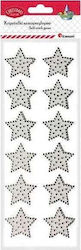 Titanium Foil Stickers White Stars 40mm 12pcs