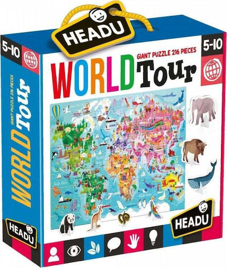 Παιδικό Puzzle World Tour για 5+ Ετών 216pcs Headu
