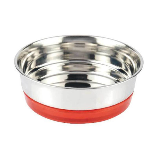 Croci Edelstahl Schalen Futter & Wasser für Hund & Katze auf Basis von 820ml in Rot Farbe