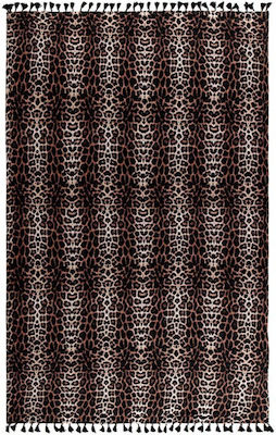 Bluepoint Beach Towel Pareo Brown with Fringes 180x100cm.