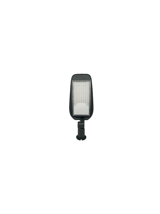 Adeleq Εξωτερικό Φωτιστικό LED Δρόμου 100W με Φυσικό Λευκό Φως IP65 Γκρι