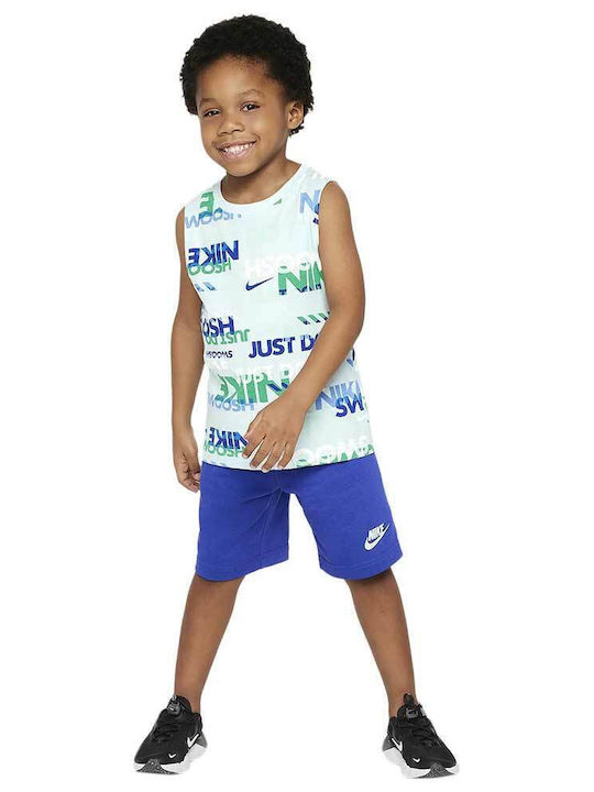 Kids' Set with Shorts Summer 2pcs Blue Sportswear